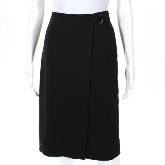 Armani Collezioni A Line Wrap Front Skirt Brown 12